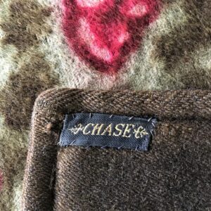 "Chase" label on reverse of lap robe