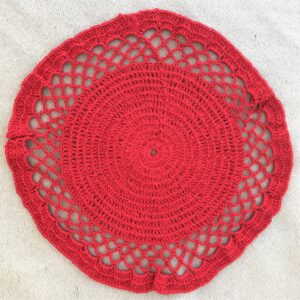 This doily is woven tight enough it could be used as a pad for hot dishes.