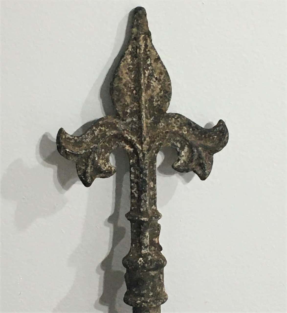 Fleur de lis finial from an old iron fence.